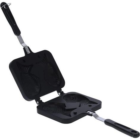 Sartén para hacer gofres Taiyaki con forma de pez，sartén eléctrica japonesa de hierro，revestimiento antiadherente，3 formas (1/5)
