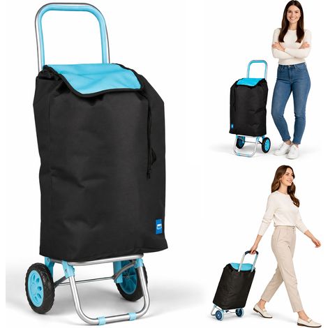 Carrello Poseidon Blu con Interni Termici Trolley Frigo 35L Ruote 36x30x90cm