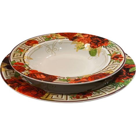 Servizio piatti 18 pezzi porcellana Fade Xmas Madame (1/5)