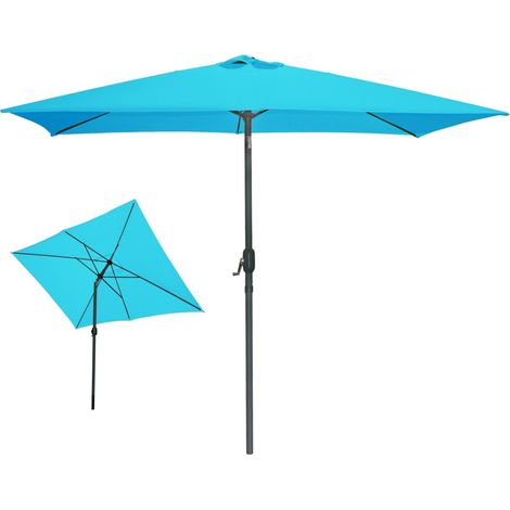 Parasol inclinable rectangular turquesa 200x300 cm