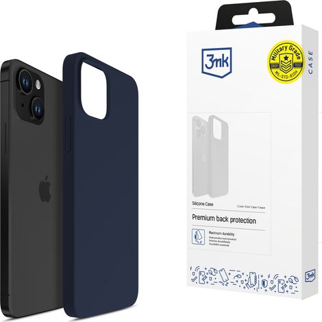 Apple iPhone 15 Plus – 3mk Silikonhülle Dunkelblau (1/5)