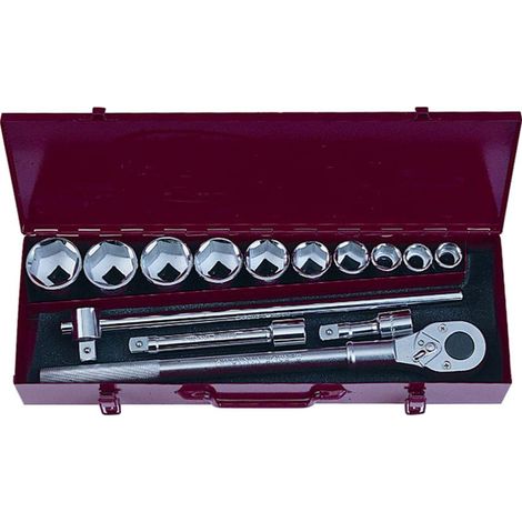 COFFRET DOUILLES ET ACESSOIRES POIDS LOURDS 3/4 6 PANS 22 A 50