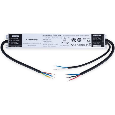 Alimentation LED dimmable DALI DT8 - 24V DC - 4.17A - 100W