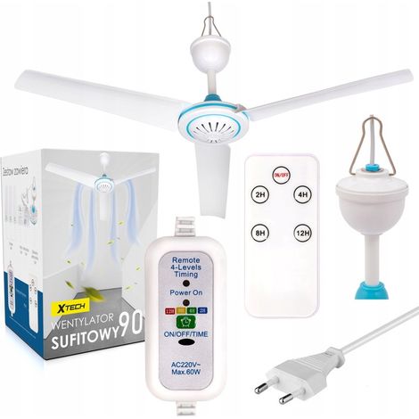 Cronos FC11-90 Deckenventilator 90 cm Weiß + Fernbedienung