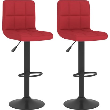 Maison Exclusive - Barhocker 2 Stk. Weinrot Stoff