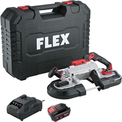 Flex Akku-Bandsäge SBE 127 18-EC mit WB SBE 127, Akku 5,0 Ah, Ladegerät, Koffer