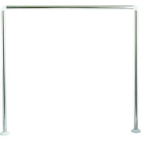 Barre tringle pour rideau de douche d'angle modulable à fixer 80x80x80cm Inox MSV (1/5)