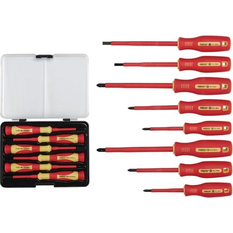 VDE Approved Fully Insulated Screwdriver and Precision Screwdriver Set (14 Pieces) – Durable, Safety-Guaranteed Electrical Tools by Draper (1/2)