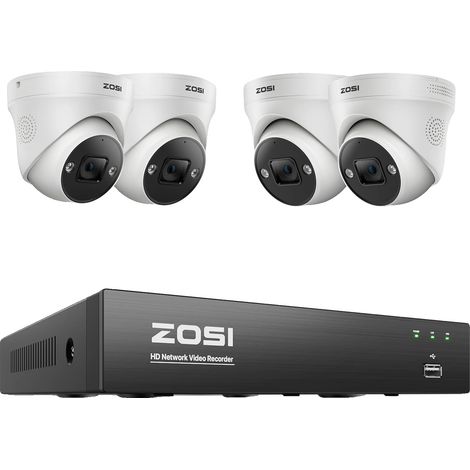 Sistema de cámaras de videovigilancia, resolución de 8 MP, visión nocturna a color, 4 cámaras de 8 MP, Ninguno (1/2)