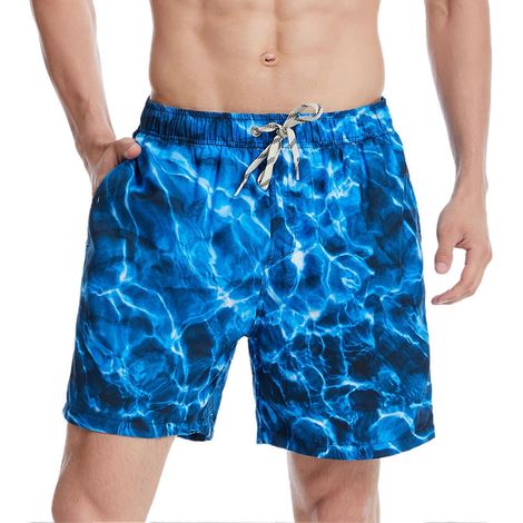 Herren-Badeshorts, lässige und atmungsaktive Badebekleidung, schnelltrocknend, Surfhosen (1/5)