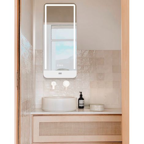 Espejo De Baño Colorbeat 90X40 Blanco Mate, APP, Antivaho y Bluetooth (1/5)