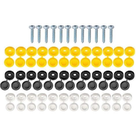 Voici une proposition de titre produit en français, respectant la limite de 190 caractères :
Kit de fixation de plaque d'immatriculation 48 pièces avec vis inox et capuchons plastique pour voiture (1 (1/4)