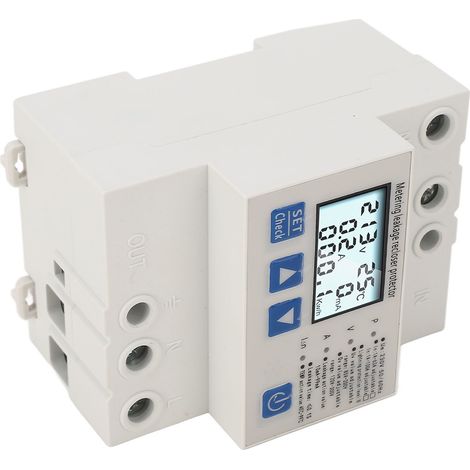 Protecteur de surtension et sous-tension automatique AC230V 1A-63A, disjoncteur de tension avec récupération automatique, protection volage et surcharge pour installation électrique domestique. (1/5)