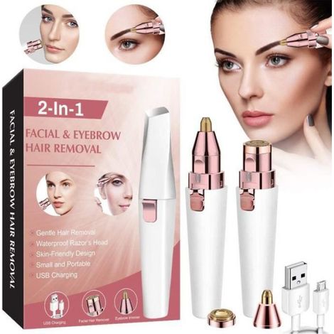 Epilateur Sourcil, Épilateur sourcils electrique Femme,Rasoir électrique Sourcil,portatif indolore Tondeuse à Sourcils (1/4)