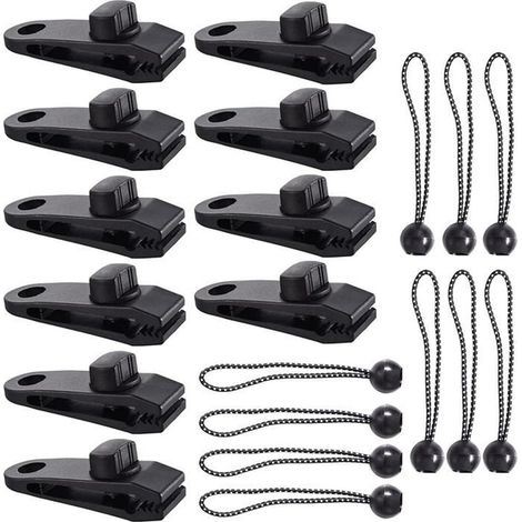 Clips de tente, clips de bâche, clips de bâche à gueule de crocodile pour tentes, auvents, marquises (20 pcs) (1/4)