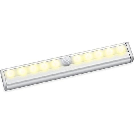 EASYCOMFORT 10LED Lumière De Capteur De Mouvement Armoire Lit Lampe Sous Meuble Chambre Nuit Led Placard Escalier Cuisine Éclairage À La Maison (1/5)