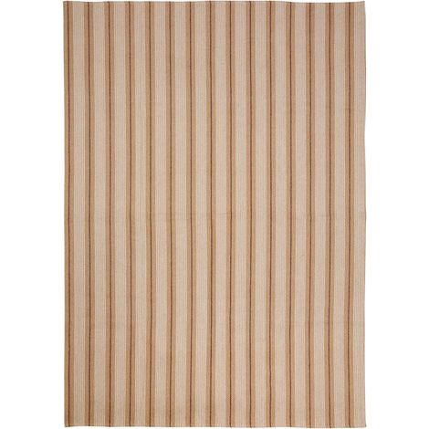 Tappeto groove 170x120cm a righe in lino beige - Atmosphera créateur d'intérieur