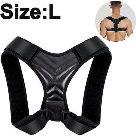 Correcteur de posture adapté aux hommes et aux femmes, ceinture lombaire compatible avec soutien de la clavicule, redresseur de dos ajustable et soulagement de la douleur (1/5)