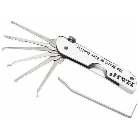 Set di grimaldelli pieghevoli Ulisem 7 in 1, set di grimaldelli in acciaio inossidabile con kit di chiavi