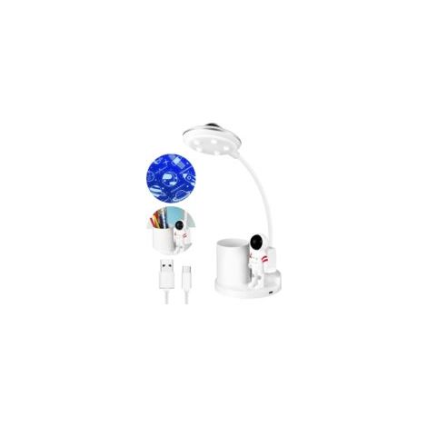 Lampada da scrivania a LED Crezuo da 5W per bambini, ricaricabile, senza fili, con luminosità regolabile.