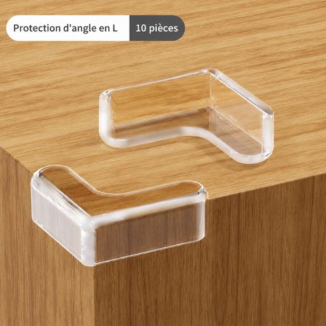 Coins de Protection d'Angle Silicone Épaissi Forme L pour Table et Meuble Sécurité Bébé Lot de 10 Pièces 20 g – Livraison gratuite