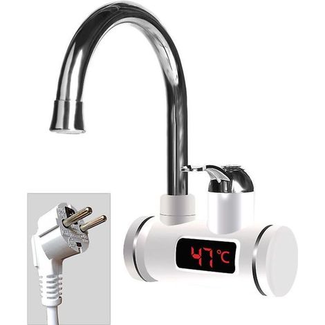 Robinet chauffe-eau électrique instantané 360° conforme aux normes européennes avec affichage LED (1/5)