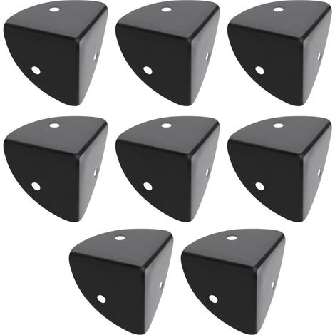 8 Pièces 39mm Coin Angle Brace Protecteurs Festonné Métal Angle Droit Coin Gardes pour Boîte en Bois Bureau Poitrine Étui Flightcase Noir