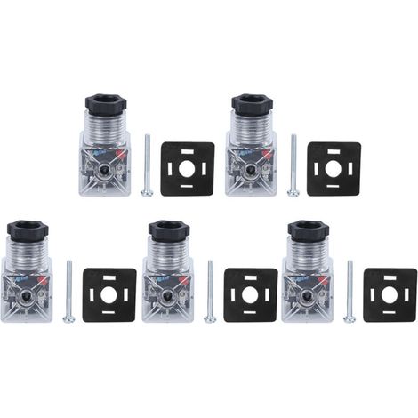 5 Pièces Électrovanne Hydraulique Transparente 24V DC avec Bobine de Rechange (1/5)