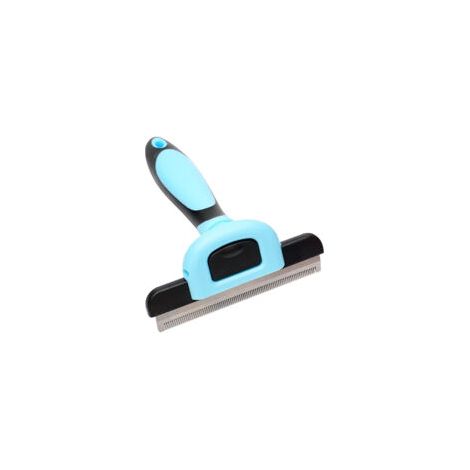 Brosse de toilettage universelle pour chiens et chats à poils longs, 83 dents, taille grande, couleur bleue (1/5)