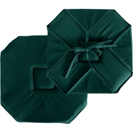 Galette de Chaise Uni "Basic" 40x40cm Vert Foncé