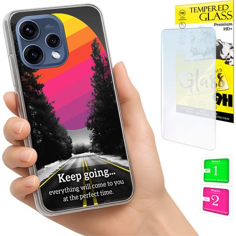 Funda para Oppo Reno 15 5G con cubierta para foto y tapa trasera + cristal 9H (1/5)