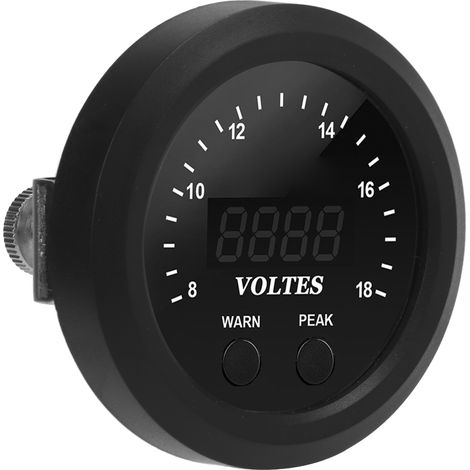 Voltmètre, interface intelligente, performances stables, conception antichoc, voltmètre universel, adapté à la modification automobile, 12 V (1/5)