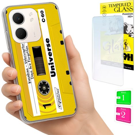 Custodia per Oppo A5X con cover posteriore e vetro temperato 9H. (1/5)