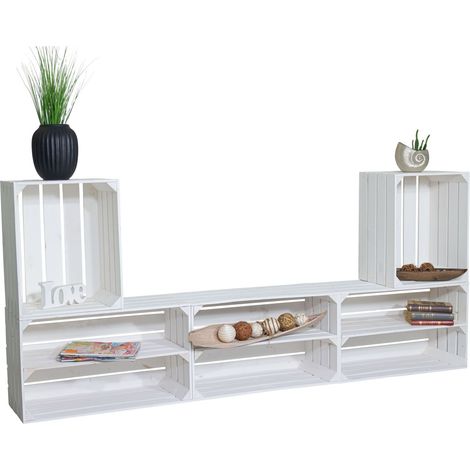 TV-Board "Amrum" mit Regal (Weiß) (1/5)