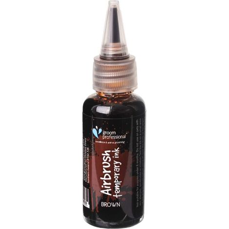 GROOM PROFESSIONAL Creative Airbrush - Inchiostro temporaneo per aerografo, 30 ml, Colore: Marrone