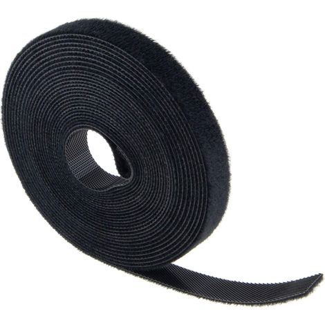 Serre-câbles Électriques - 12,5 mm x 10 m - Bande pour Câble - Peut être Découpé - Noir (1/4)