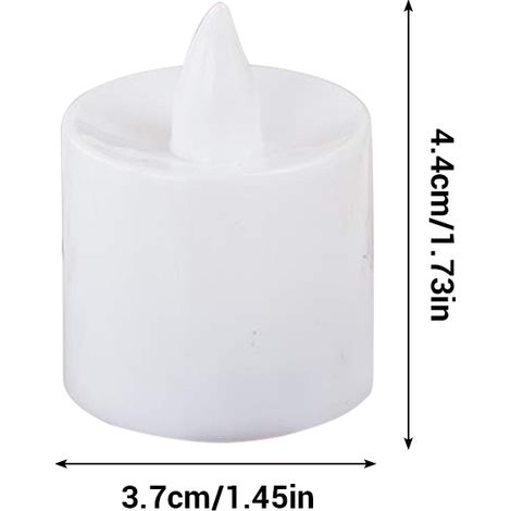 Lot de 24 bougies LED blanc chaud sans flamme pour la décoration de la maison, mariage et anniversaire. (1/4)