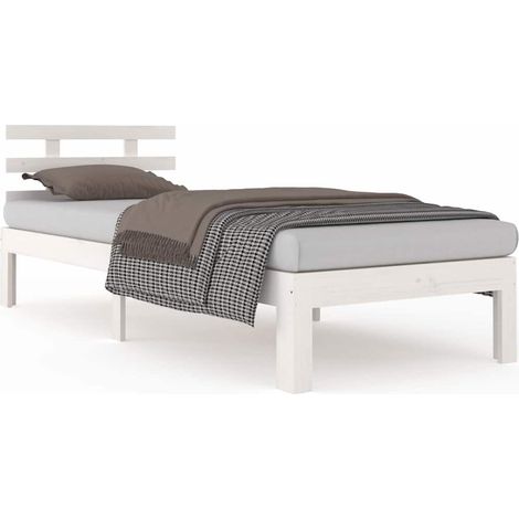 Giroletto Bianco in Legno Massello 90x200 cm vidaXL (1/5)