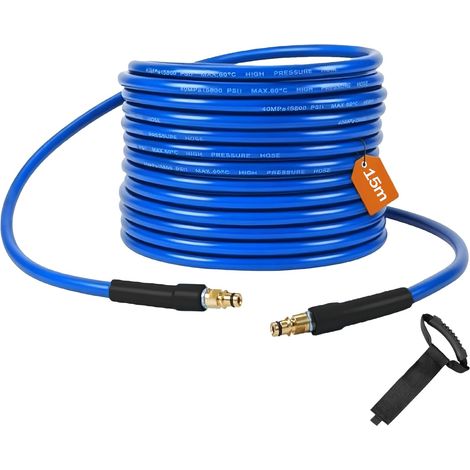 15M Flexible Tuyau Bleu Compatible Kärcher K2 K3 K4 K5 K6 K7 avec raccord rapide tuyau Nettoyeur haute pression raccord tuyau d'extension Nettoyeur haute pression (1/5)