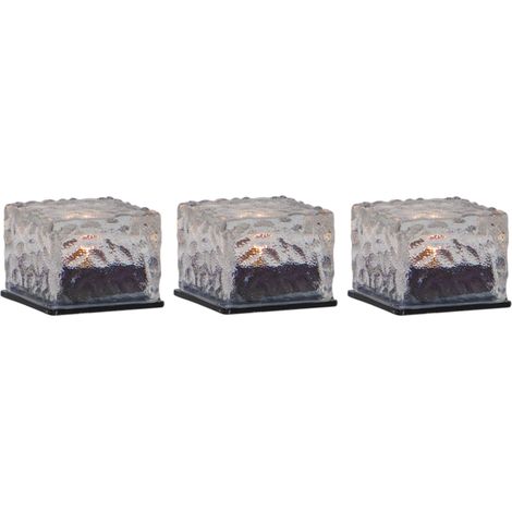 Glaçons décoratifs solaires Star Trading, LED, lot de 3, petits glaçons, extérieur, blanc chaud, capteur crépusculaire, 7 cm (1/5)