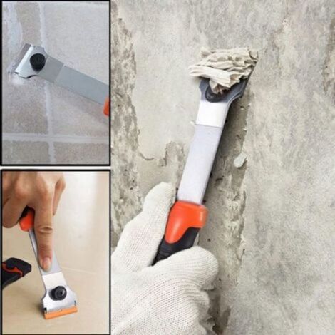 2pcs Grattoir à Lame(10pcs Lames en Métal et 20pcs en Plastique Supplémentaires), Outil de Grattoir de Rasoir pour Enlever L'étique (1/5)