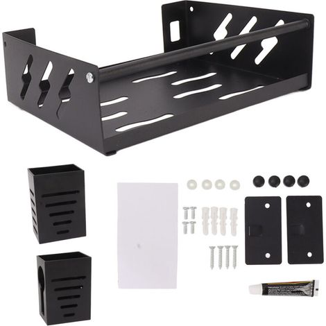 Étagère à épices de cuisine avec porte-baguettes et porte-cuillères, organisateur de condiments 20 cm sans trou, décoration intérieure pratique (1/5)