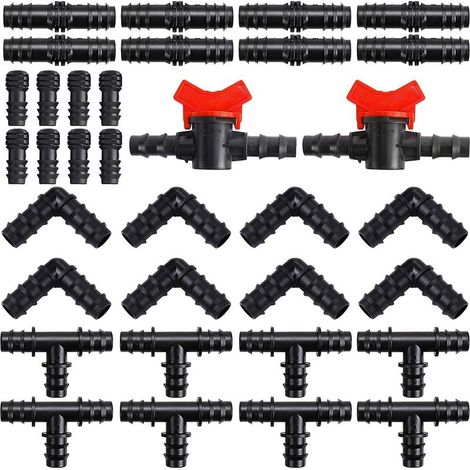 Kit d'accessoires d'irrigation 34 pièces - Connecteurs en plastique - 16 mm - Convient aux systèmes d'irrigation de jardin (1/5)