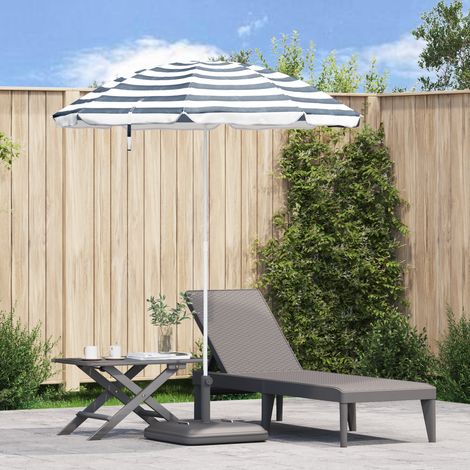 vidaXL Garden Parasol 240 cm 170T Polyester Blue and White (1/5)