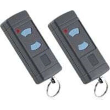 Émetteur télécommande garage 2 boutons bleus 868 MHz – Compatible HSE2/HSM4/HSE4 & Tubauto HS4 – Lot de 2 (1/4)