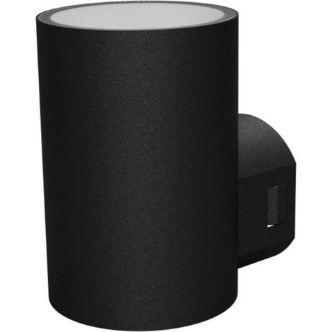 Applique moderno lampadari bartalini idor r1 led ip65 termoplastico monoemissione, finitura metallo nero