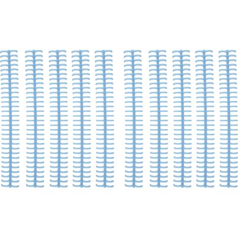 10 reliures spirales en plastique 30 trous, bandes de reliure pour feuilles volantes, diamètre 1,2 cm, bleu clair