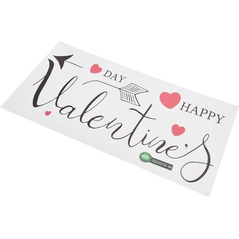 Sticker mural décoratif en PVC autocollant avec lettres anglaises pour la Saint-Valentin, idéal pour le salon, le canapé, le bureau ou toute autre pièce. (1/5)