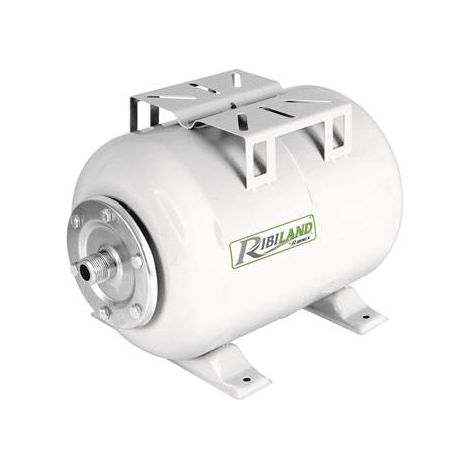 Ribimex – Réservoir horizontal en acier laqué 100L – Raccord 1’ entrée et ¾’ sortie – Diamètre extérieur 500mm – Pour surpresseur (1/2)