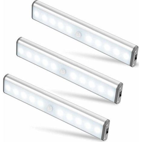 LED Lamp - 3-Pack - USB Rechargeable - Motion Sensor - 2 Lighting Modes